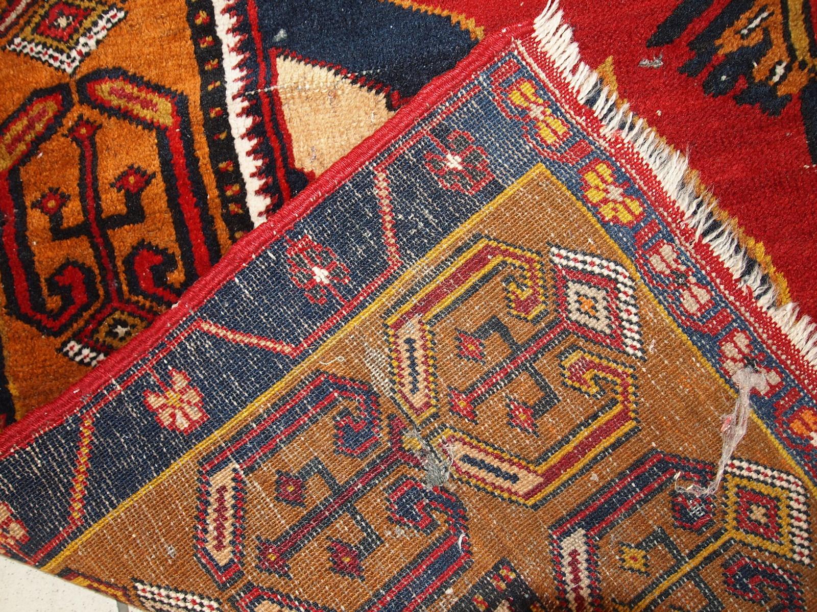 Handgefertigter antiker türkischer anatolischer Teppich, 1920er Jahre, 1C728 im Angebot 3