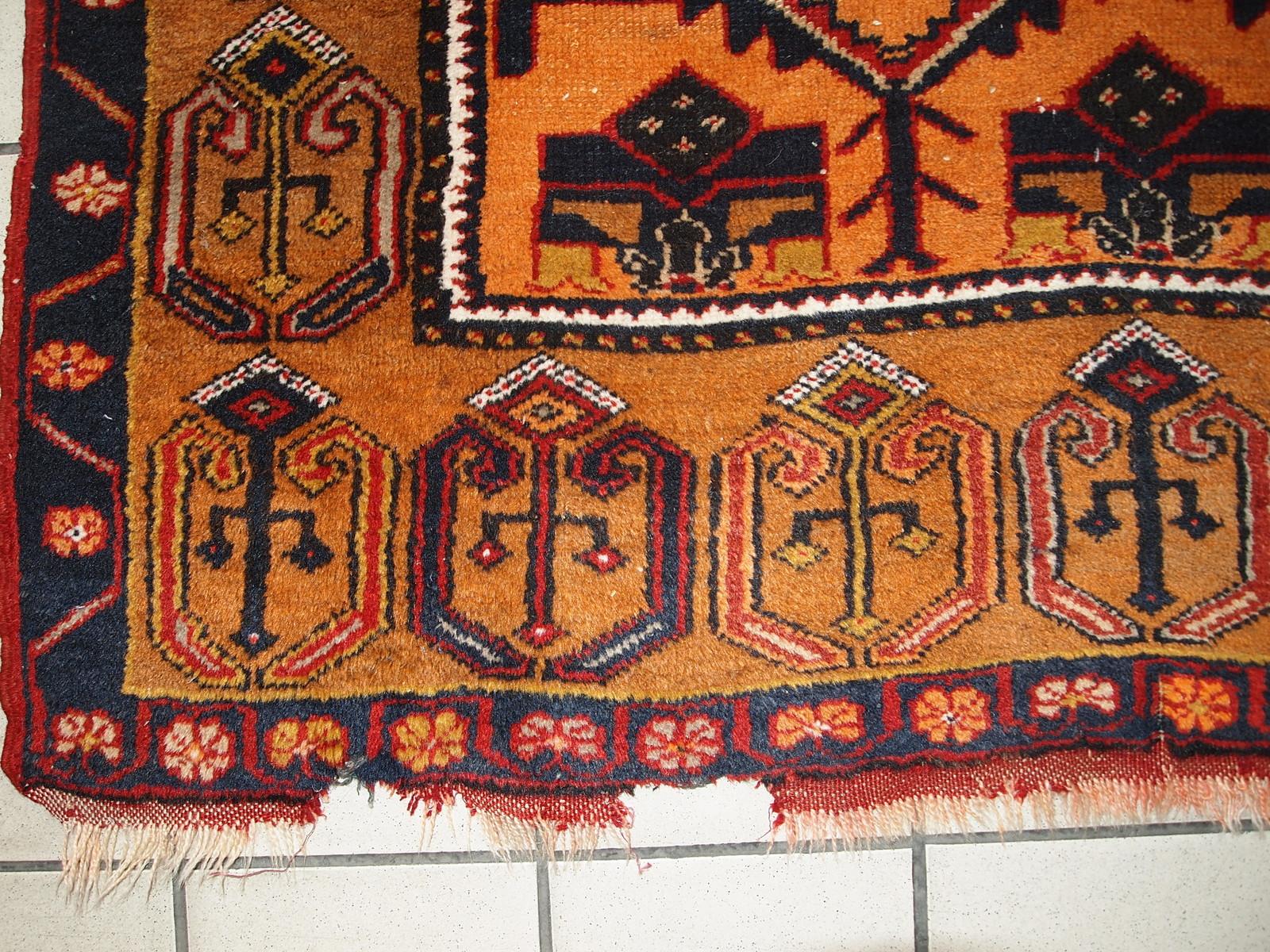 Handgefertigter antiker türkischer anatolischer Teppich, 1920er Jahre, 1C728 im Angebot 2