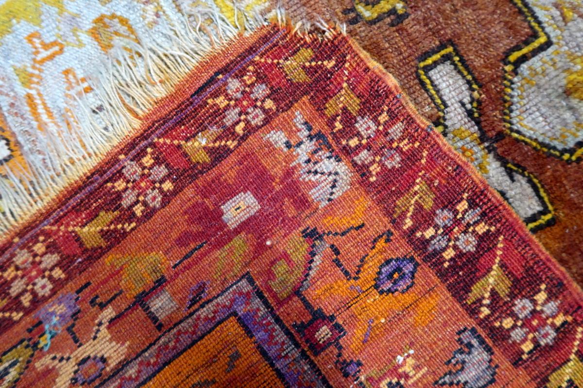 Handmade Antique Turkish Anatolian Rug 3.2' x 5.3' 1920s - 1C1153 For Sale 5