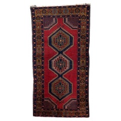 Handgefertigter antiker türkischer anatolischer Teppich 3.7' x 7.1', 1920er Jahre - 1C1118