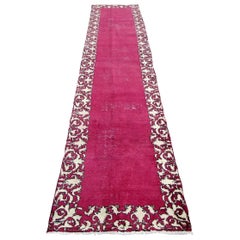 Handmade Antique Turkish Anatolian Runner, 1930s, 1Q0159
