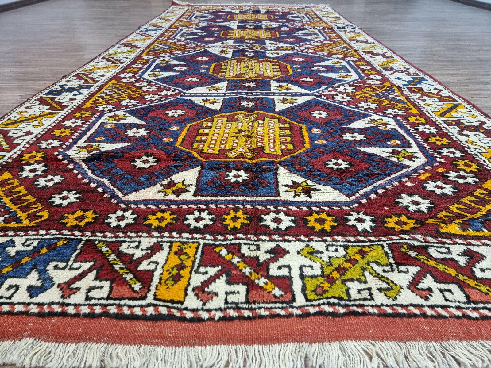 Handmade Antique Turkish Anatolian Runner Rug 5.1' x 12', 1930s - 1D56 In Good Condition For Sale In Bordeaux, FR
