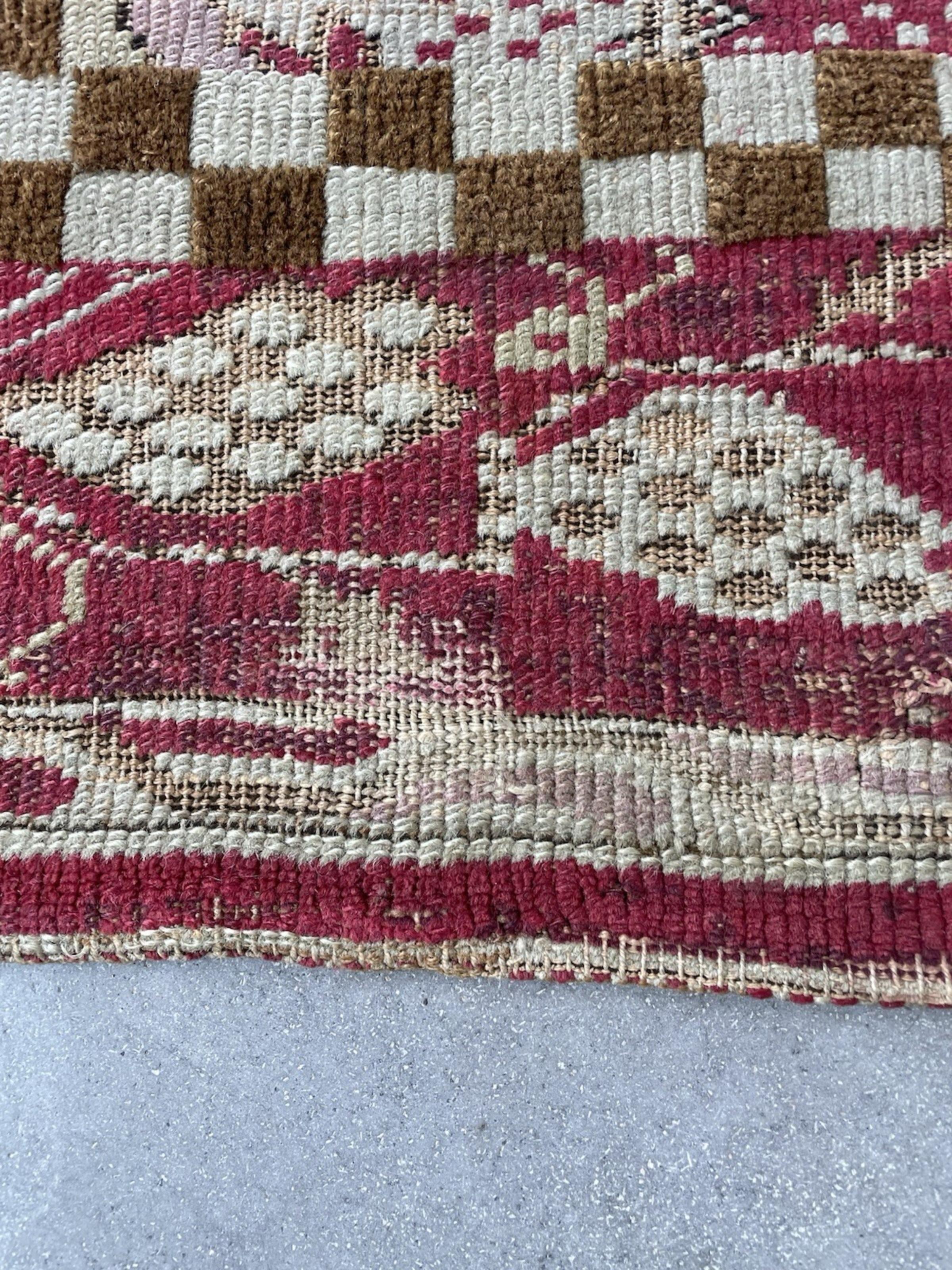 Handgefertigter antiker türkischer Kershehir Sammlerteppich 4,4' x 6', 1870er Jahre - 1N111 im Angebot 4