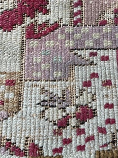 Handmade Antique Turkish Kershehir Collectible Rug 4.4' x 6', 1870s - 1N111