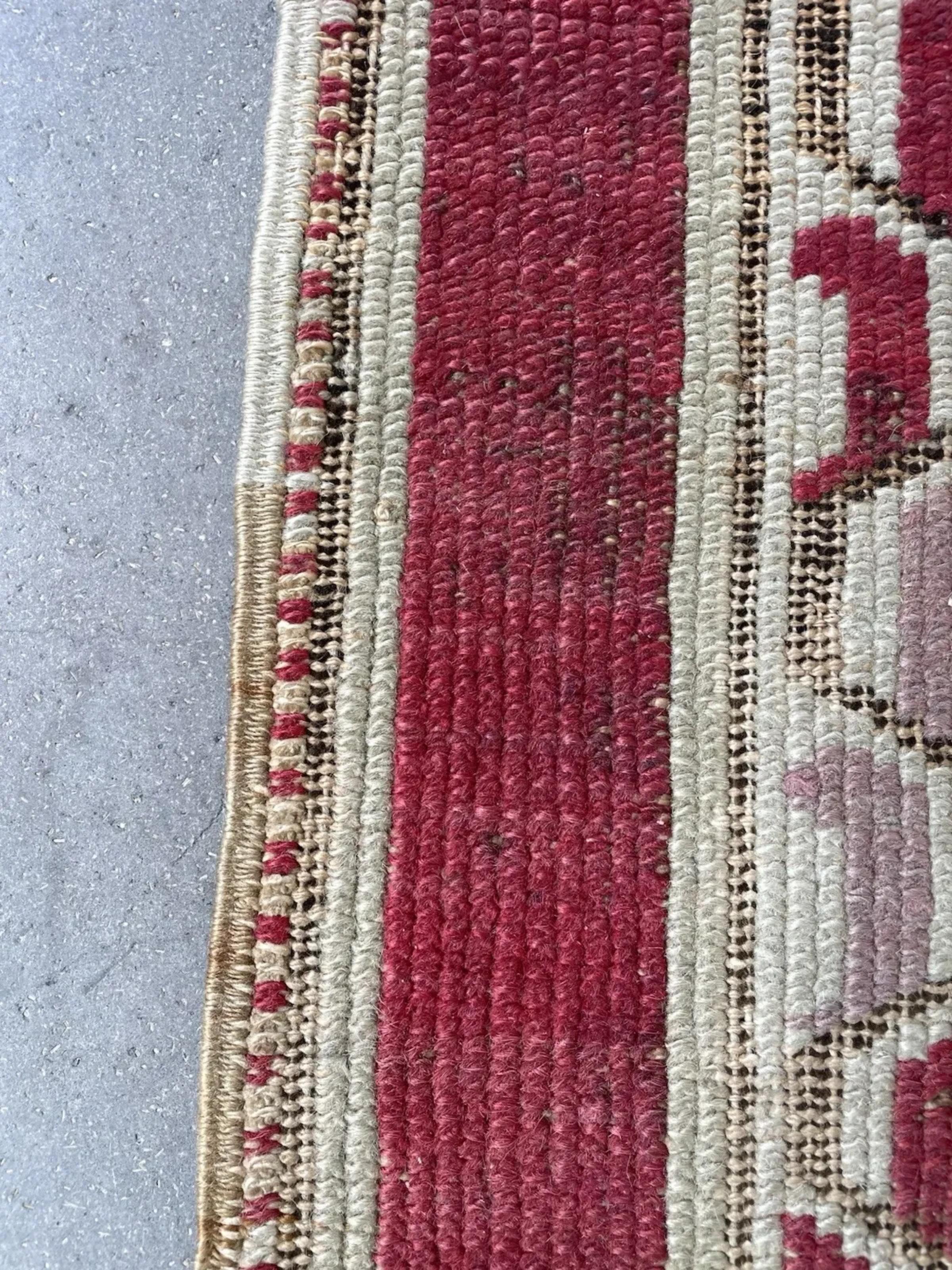 Handgefertigter antiker türkischer Kershehir Sammlerteppich 4,4' x 6', 1870er Jahre - 1N111 (Handgeknüpft) im Angebot