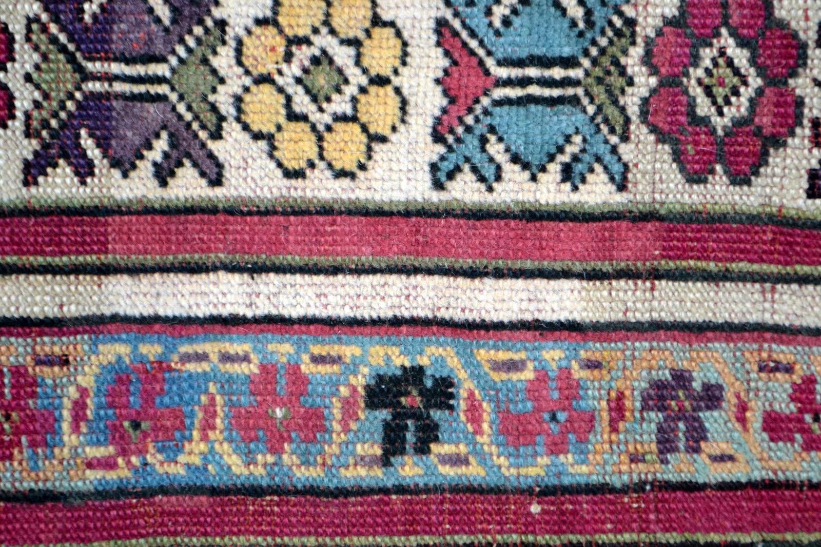 Wool Handmade Antique Turkish Kersheir Rug, 1880s, 1P25 For Sale