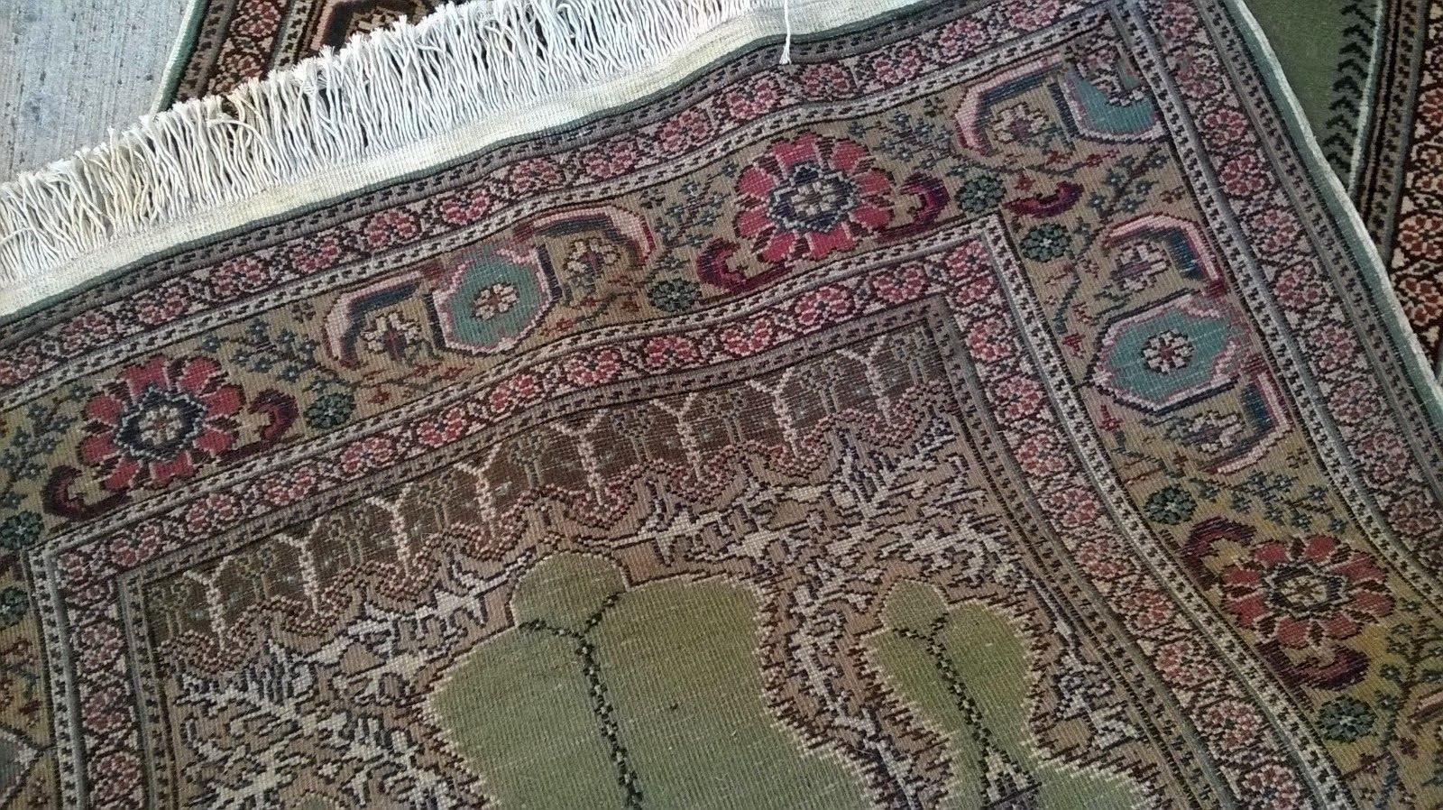 Début du 20ème siècle Tapis de prière Keyseri turc ancien fait main 2.9' x 4.3' 1920s - 3K05 en vente