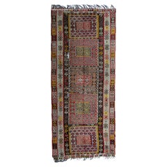 Handmade Carpet Antique Turkish Kilim Rug Traditional Tribal Runner Rug