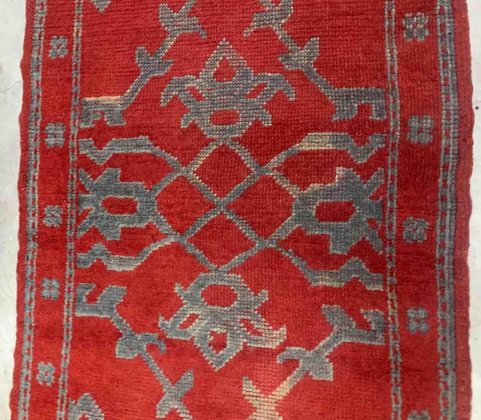 Hand-Knotted Handmade Antique Turkish Oushak Rug, 1880s, 1B945 For Sale
