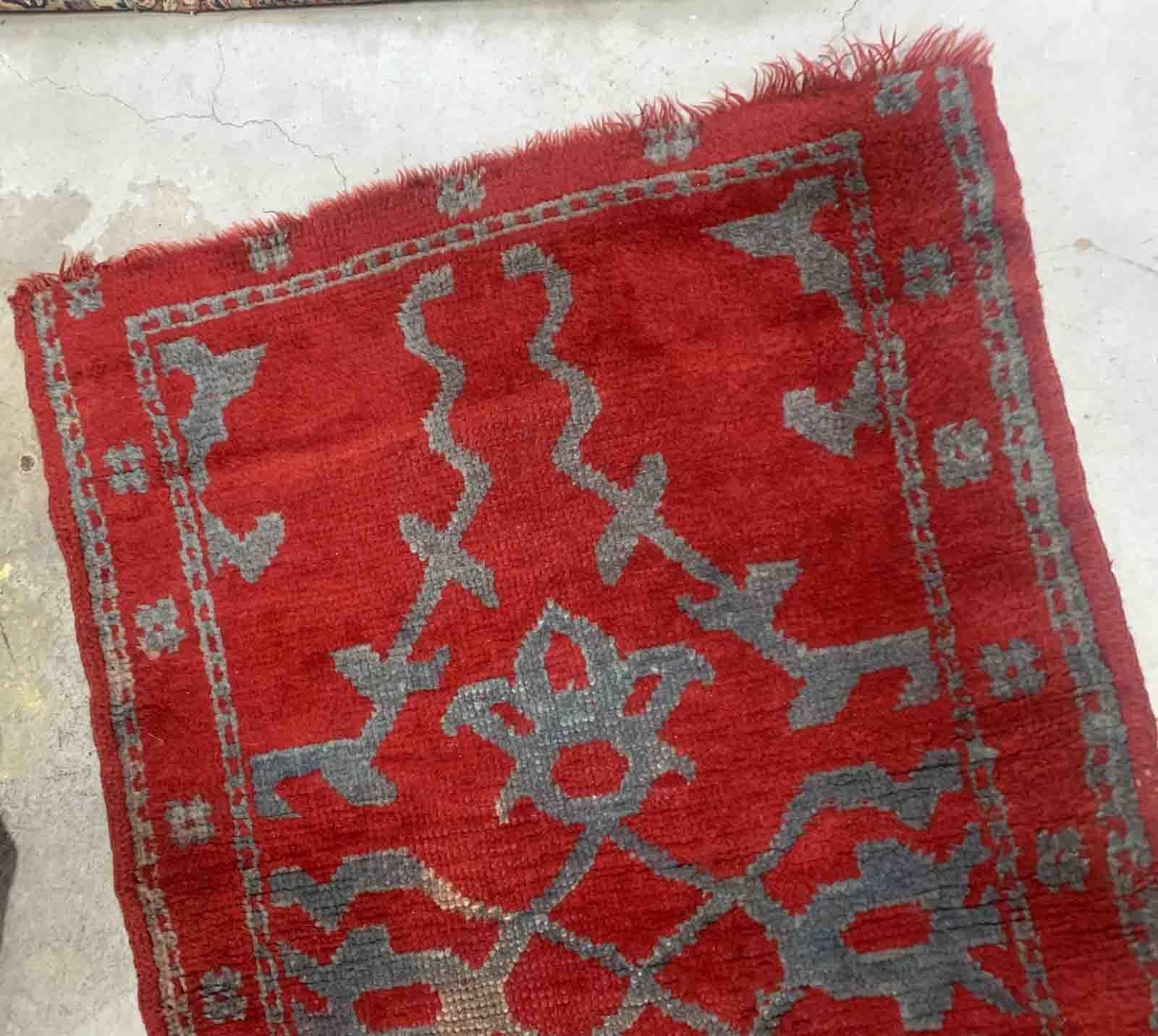 Handgefertigter antiker türkischer Oushak-Teppich, 1880er Jahre, 1B945 im Angebot 1
