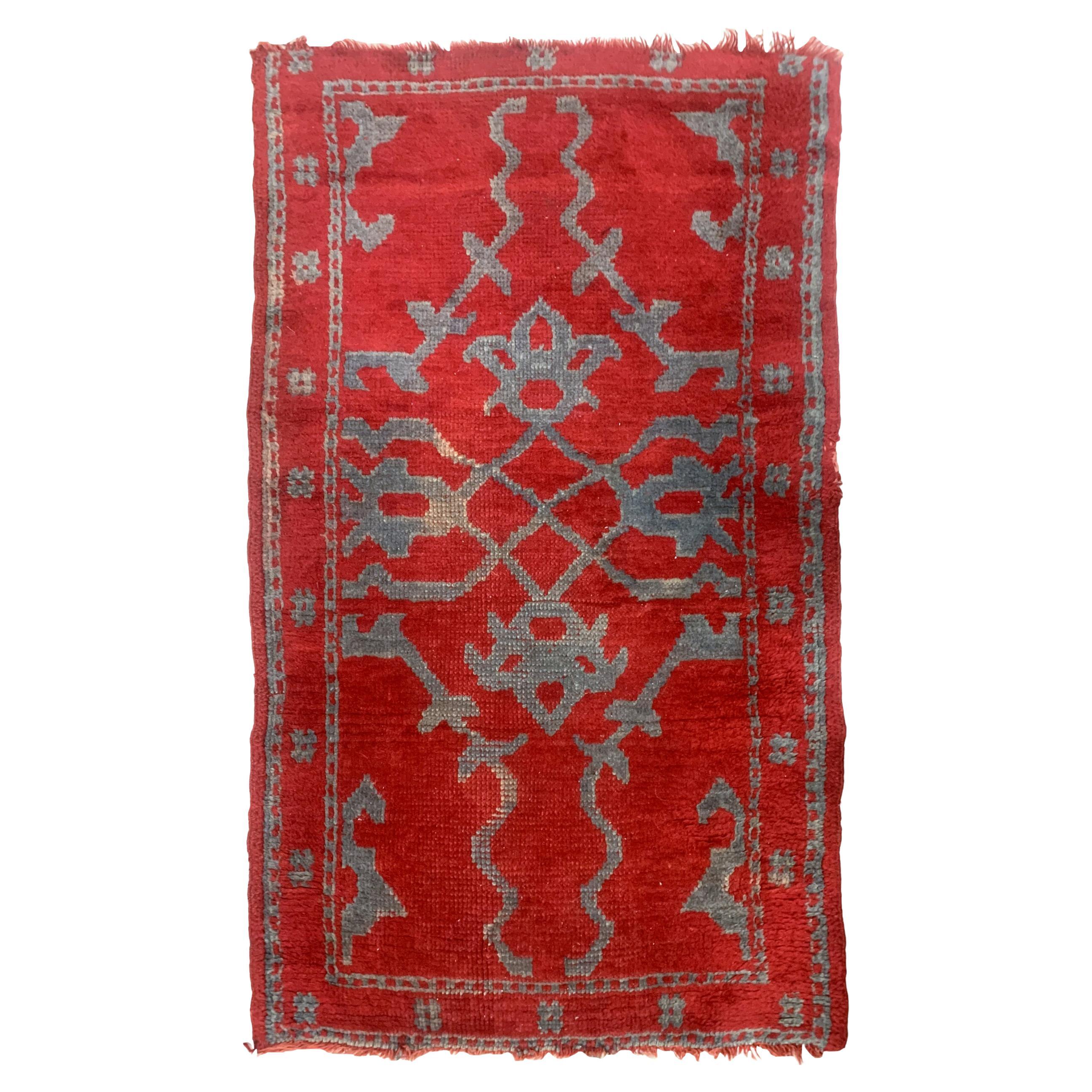 Handmade Antique Turkish Oushak Rug, 1880s, 1B951 For Sale