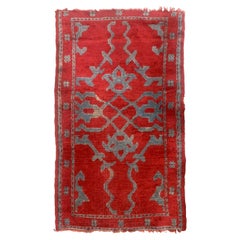 Handgefertigter antiker türkischer Oushak-Teppich, 1880er Jahre, 1B951