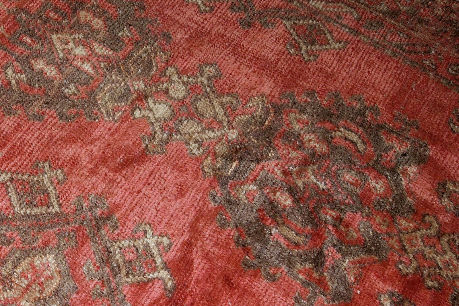 Handgefertigter antiker türkischer Oushak-Teppich, 1900er Jahre, 1B764 (Handgeknüpft) im Angebot