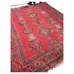 Tappeto antico turco Oushak fatto a mano 8,11' x 11,7', 1900 - 2B63