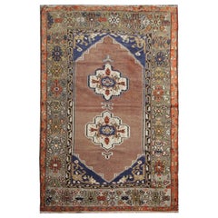 Handmade Antique Turkish Rug, High-Quality Traditional Wool Living Room Rug