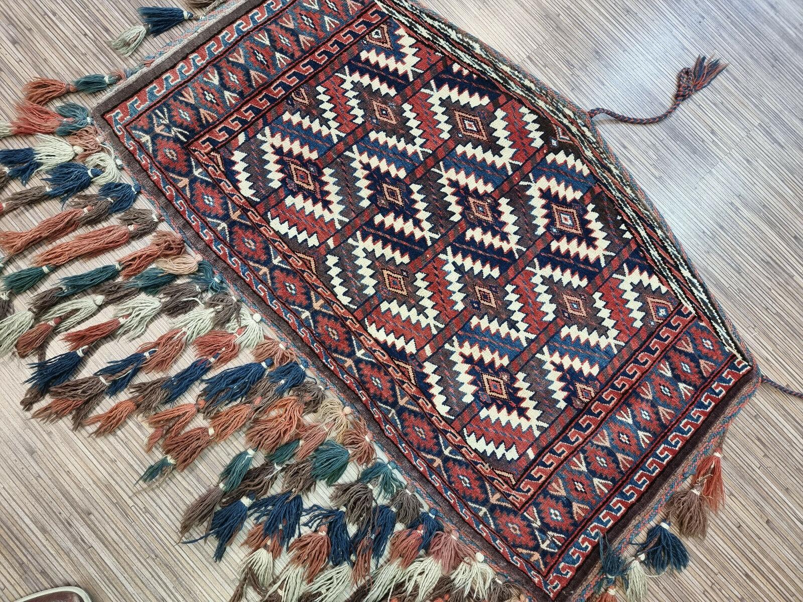 Tapis Asmalik turc ancien de collection fait à la main 2,2' x 3,7' 1880s - 1D146 en vente 4