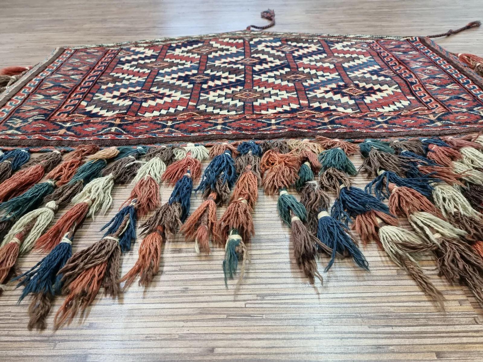 Fin du XIXe siècle Tapis Asmalik turc ancien de collection fait à la main 2,2' x 3,7' 1880s - 1D146 en vente
