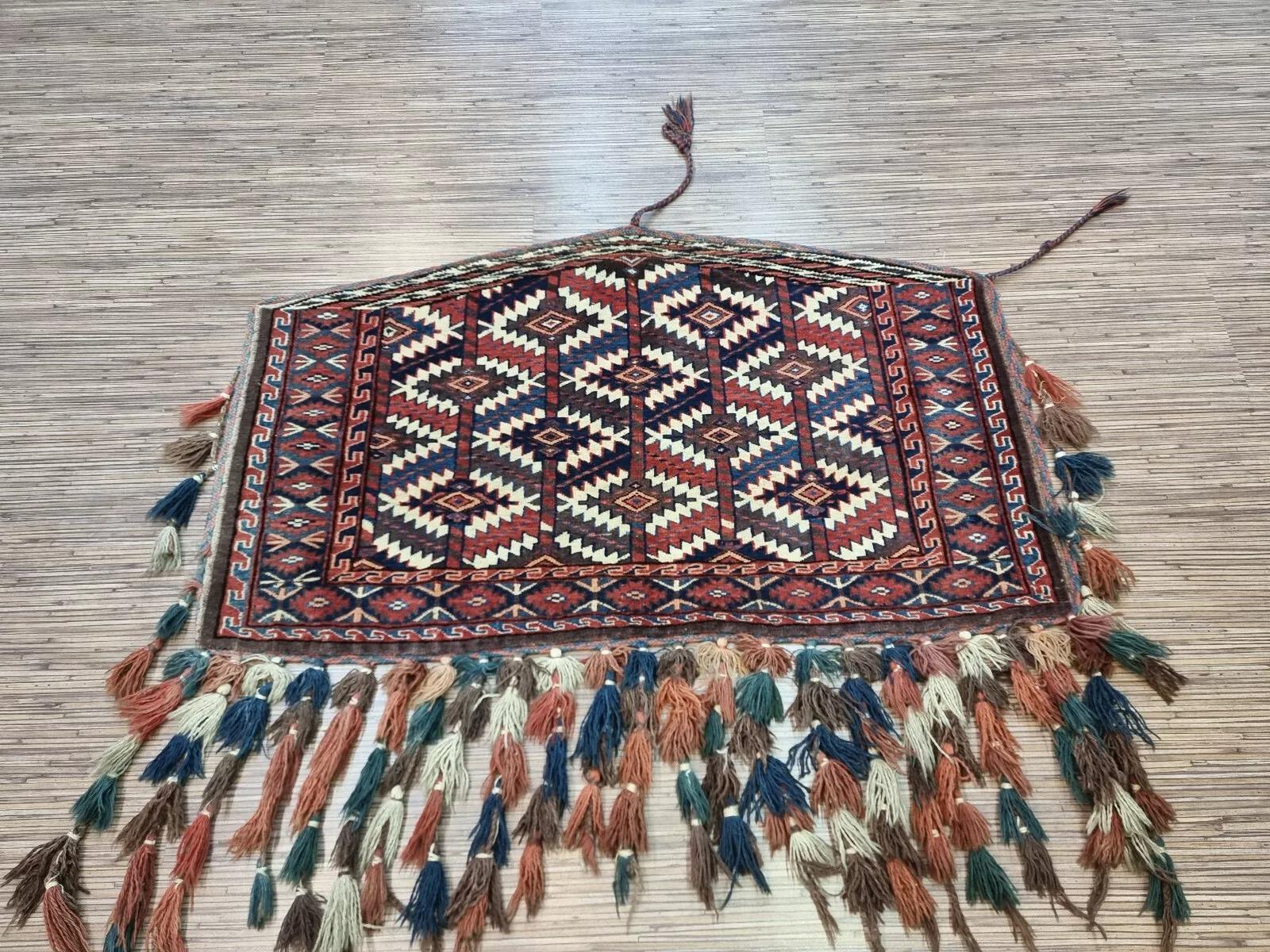 Tapis Asmalik turc ancien de collection fait à la main 2,2' x 3,7' 1880s - 1D146 en vente 2
