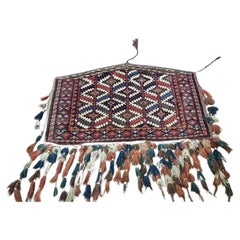 Tappeto antico Turkmen Asmalik da collezione fatto a mano 2,2' x 3,7' 1880 - 1D146
