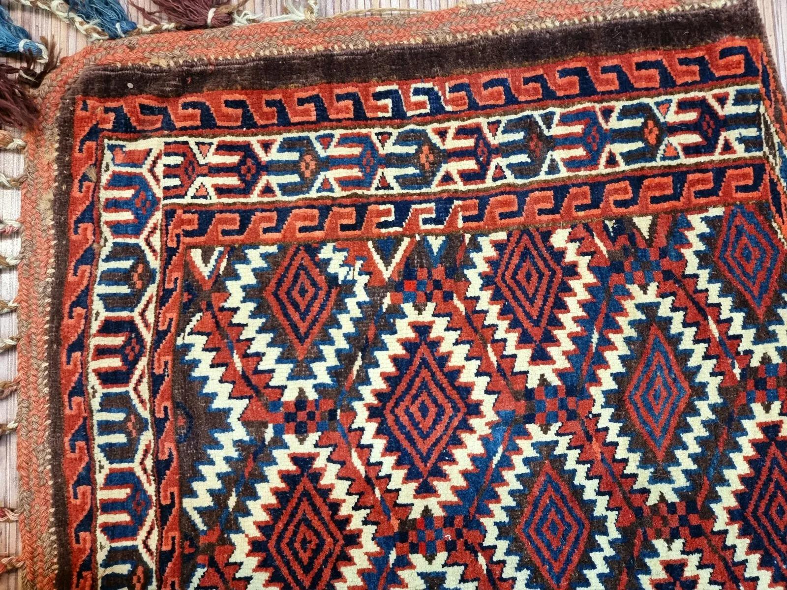 Tapis Asmalik turc ancien de collection fait à la main de 2,5' x 3,8' 1900s - 1D201 en vente 2