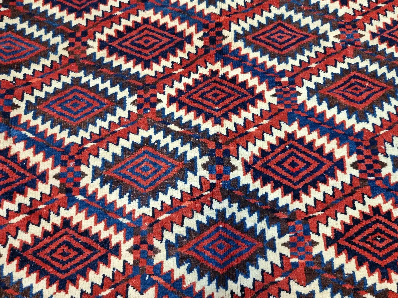 Tapis Asmalik turc ancien de collection fait à la main de 2,5' x 3,8' 1900s - 1D201 en vente 3