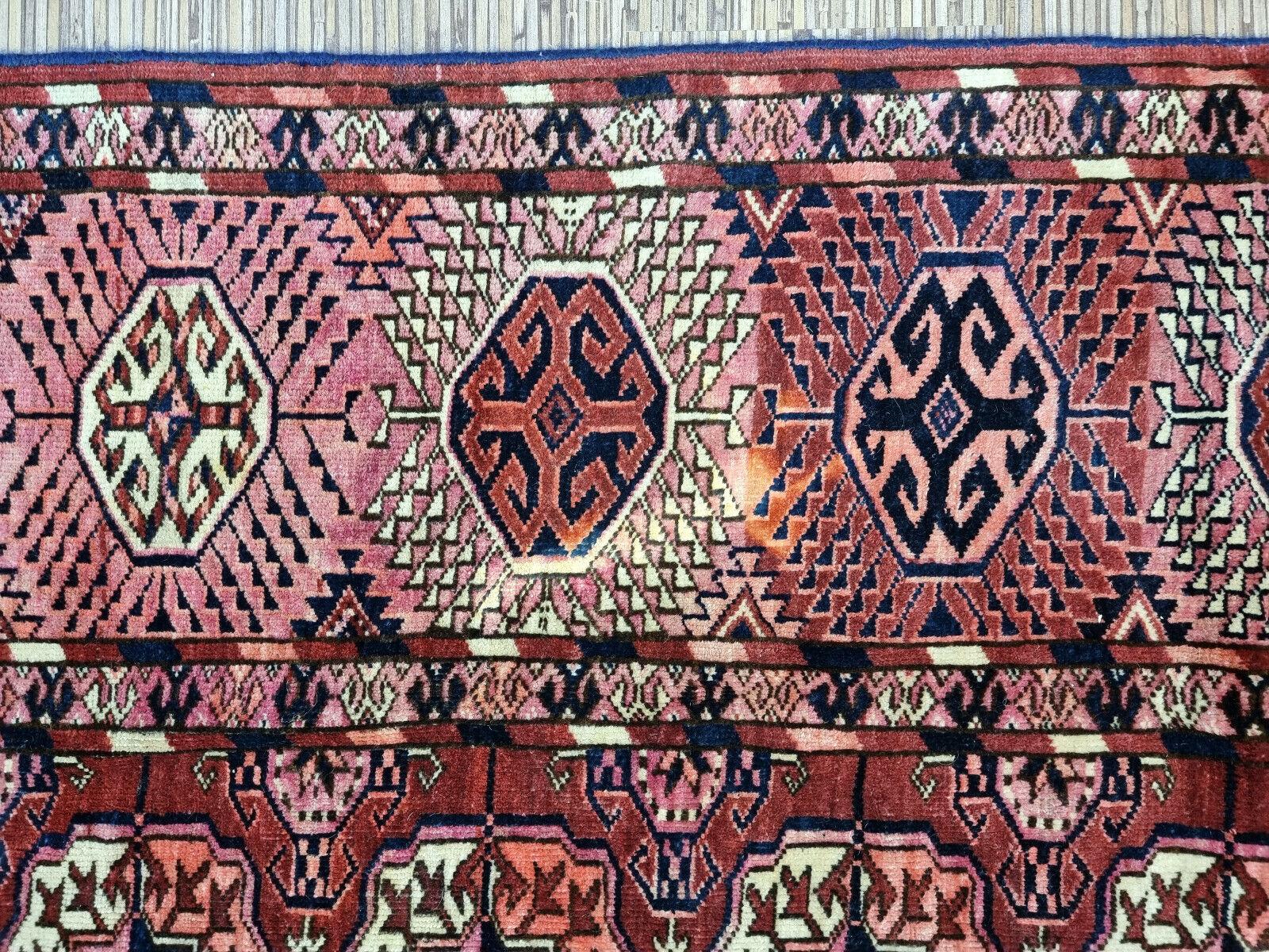Handgefertigter antiker türkischer Tekke-Teppich 7,5' x 11,6', 1920er Jahre - 1D70 im Angebot 4