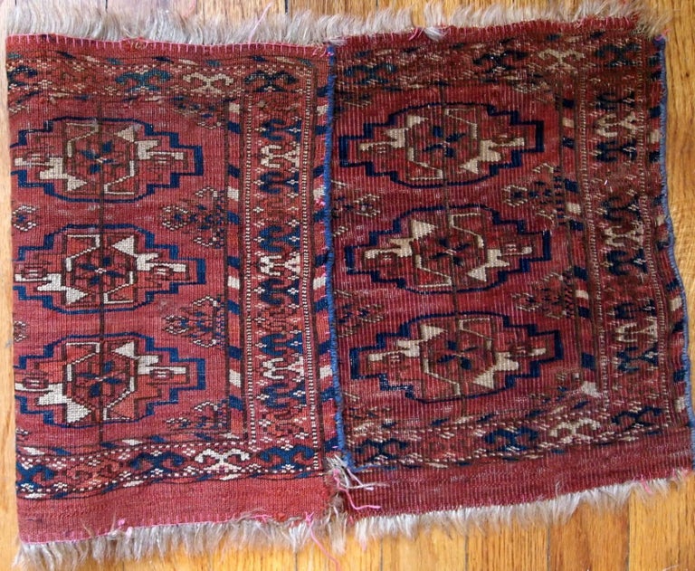 Handmade Antique Turkmen Tekke Torba Rug, 1860s, 1B602 For Sale at 1stDibs