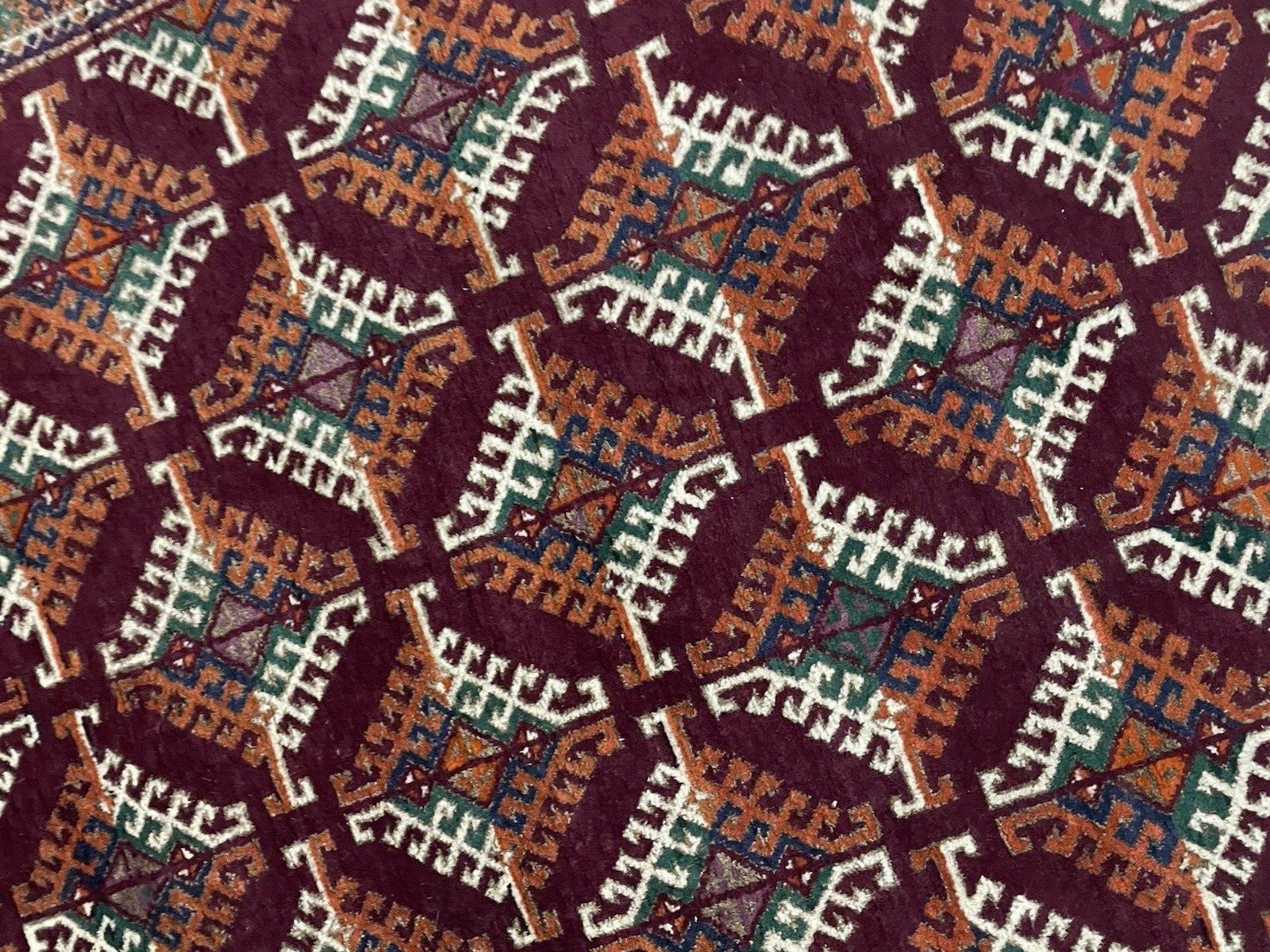 Tapis ancien Turkmen Yomud fait main 4.2' x 6.4' 1920s - 1N92 en vente 3