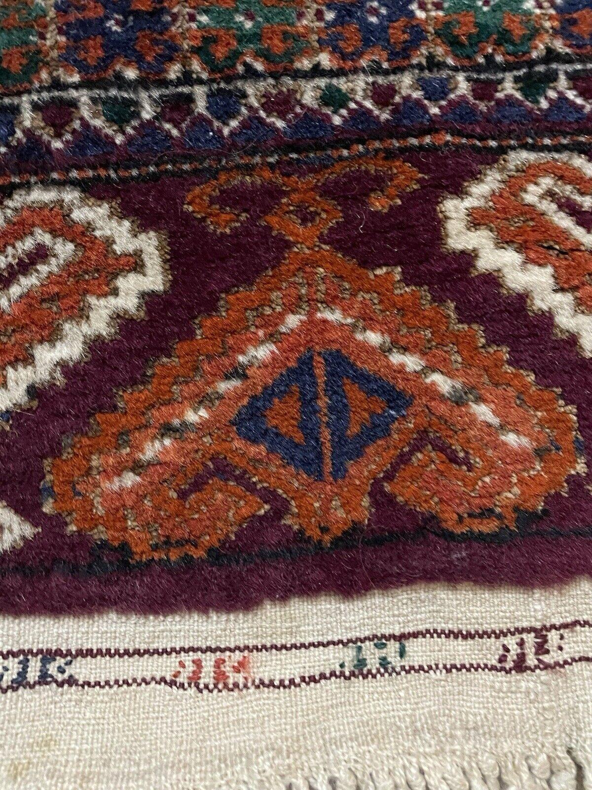 Tapis ancien Turkmen Yomud fait main 4.2' x 6.4' 1920s - 1N92 en vente 4