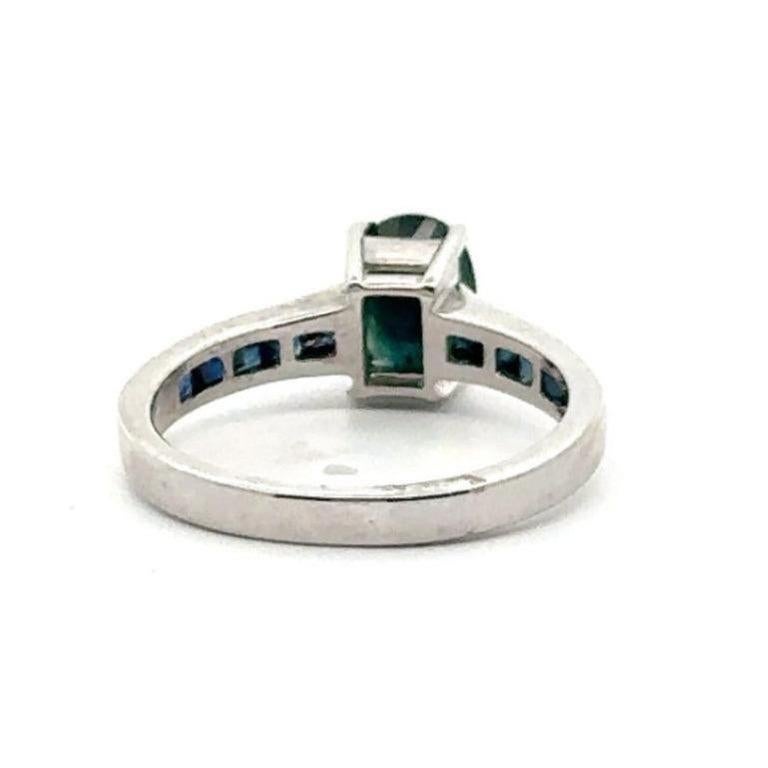 For Sale:  Handmade Antique Style Unisex Blue Sapphire Ring for Him in 925 Silver Jewelry 6