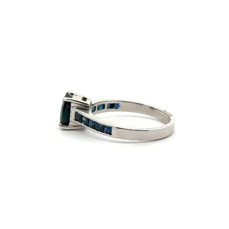 For Sale:  Handmade Antique Style Unisex Blue Sapphire Ring for Him in 925 Silver Jewelry 9