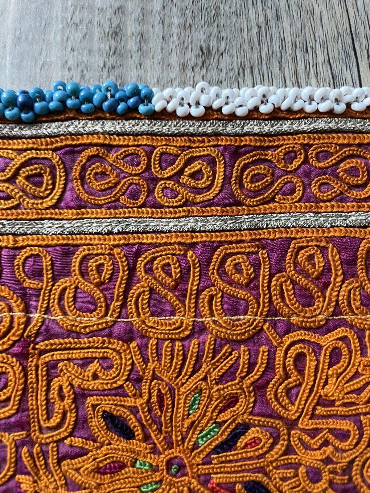 Handmade Antique Uzbek Suzani Collectible Bag 8