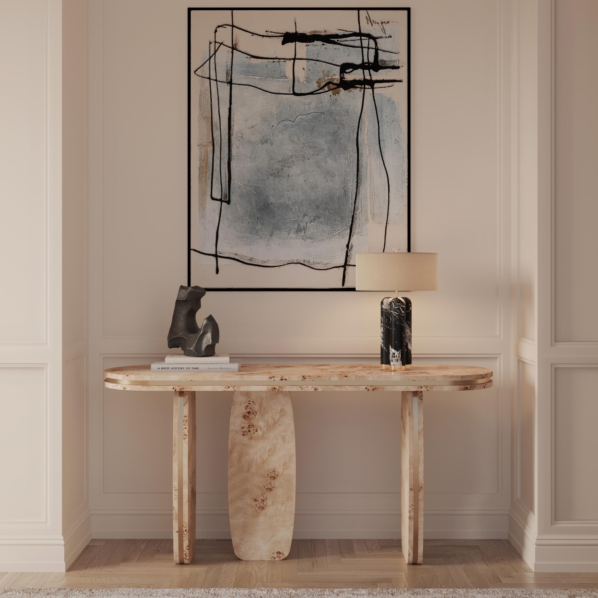 Lámpara de mesa Arnaud de mármol nero marquina hecha a mano by Nolita Harbour Moderno en venta