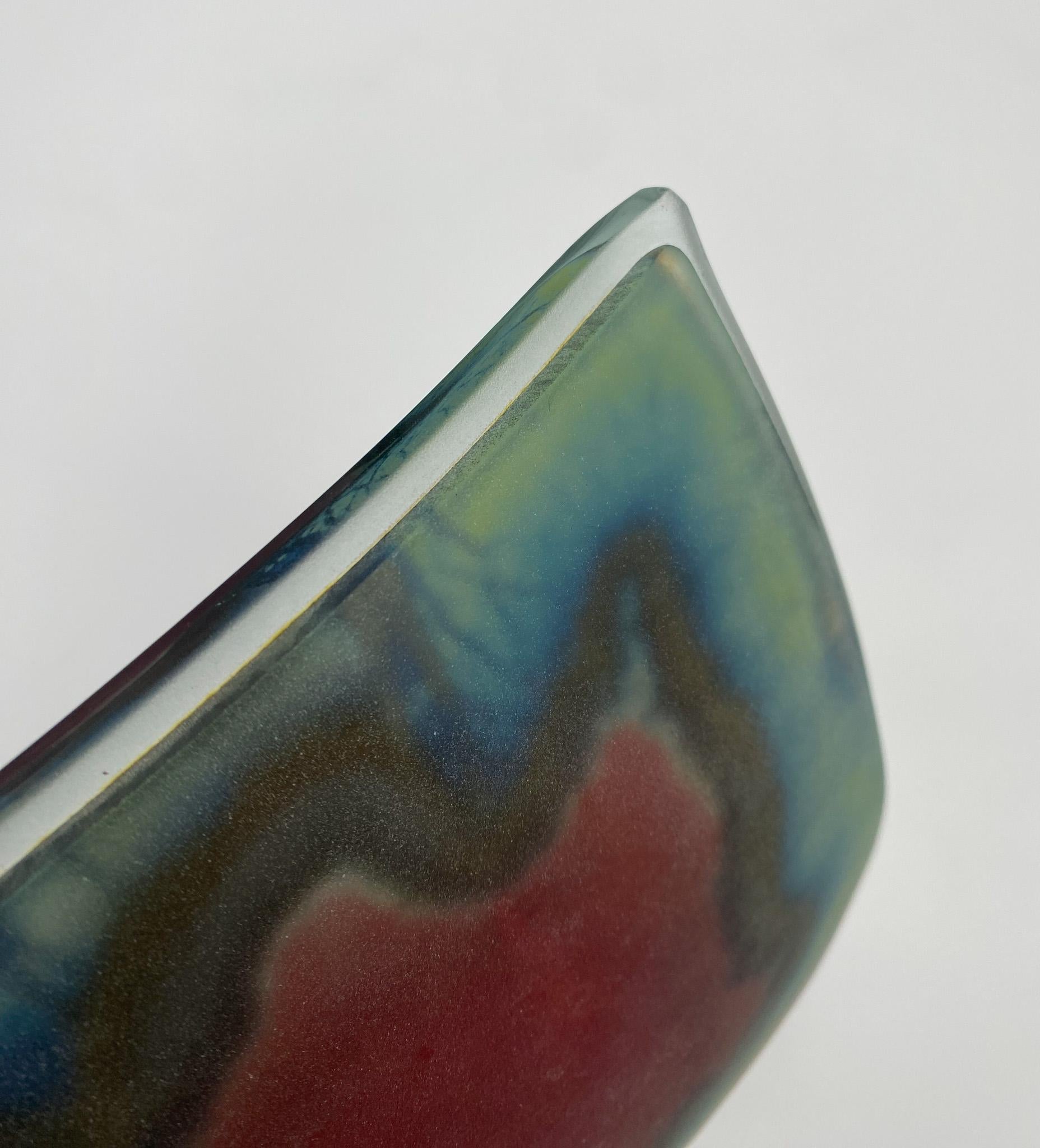 Plateau en verre d'art fait main, États-Unis, années 1990  en vente 3