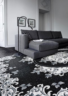 Handmade Artistic Marble Mosaic Rug Dimension and Colors Customizable