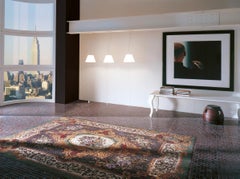 Handmade Artistic Marble Mosaic Rug Dimension and Colors Customizable