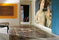 Handmade Artistic Marble Mosaic Rug Dimension and Colors Customizable