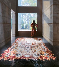 Alfombra de Mosaico de Mármol Artístico Hecho a Mano Dimensión y Colores Personalizable