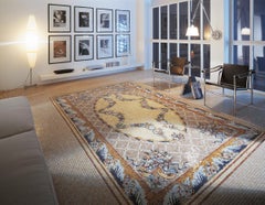 Alfombra de Mosaico de Mármol Artístico Hecho a Mano Dimensión y Colores Personalizable