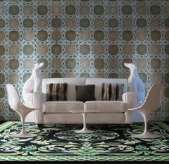 Handmade Artistic Marble Mosaic Rug Dimension and Colors Customizable