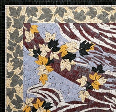 Handmade Artistic Marble Mosaic Rug Dimension and Colors Customizable