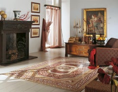 Handmade Artistic Marble Mosaic Rug Dimension and Colors Customizable