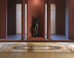 Handmade Artistic Marble Mosaic Rug Dimension and Colors Customizable