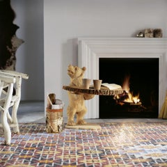 Handmade Artistic Marble Mosaic Rug Dimension and Colors Customizable