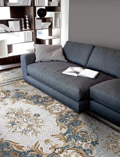Handmade Artistic Marble Mosaic Rug Dimension and Colors Customizable