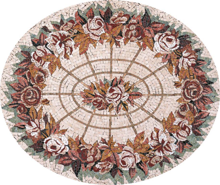 Handgefertigter handgefertigter Kunstmarmor-Mosaik-Teppich, Abmessungen und Farben anpassbar (Moderne) im Angebot