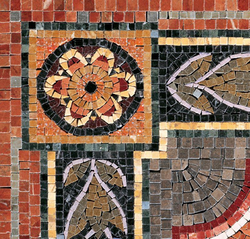 Handgefertigter handgefertigter Kunstmarmor-Mosaik-Teppich, Abmessungen und Farben anpassbar (Moderne) im Angebot