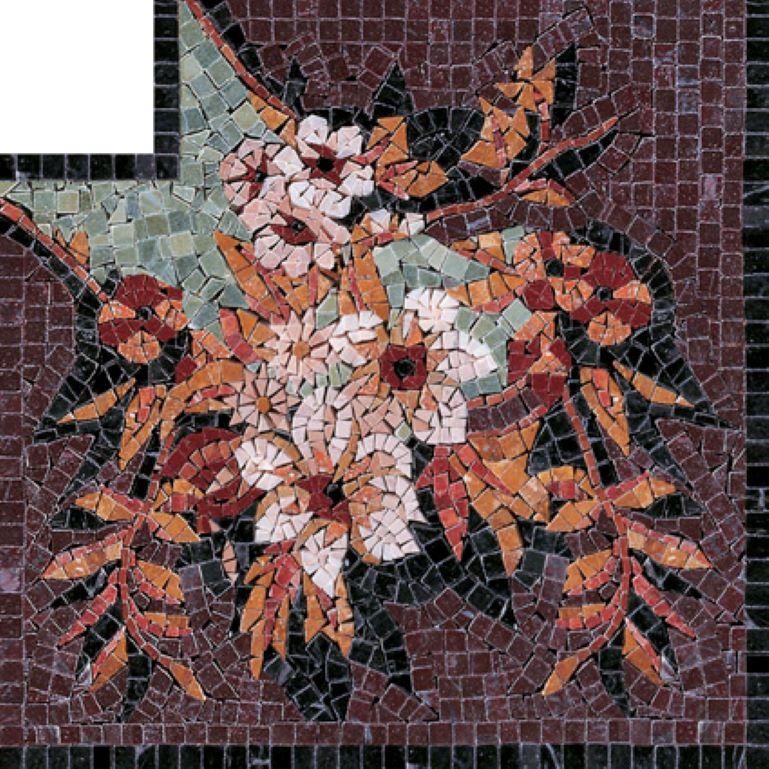 Handgefertigter handgefertigter Kunstmarmor-Mosaik-Teppich, Abmessungen und Farben anpassbar (Italienisch) im Angebot