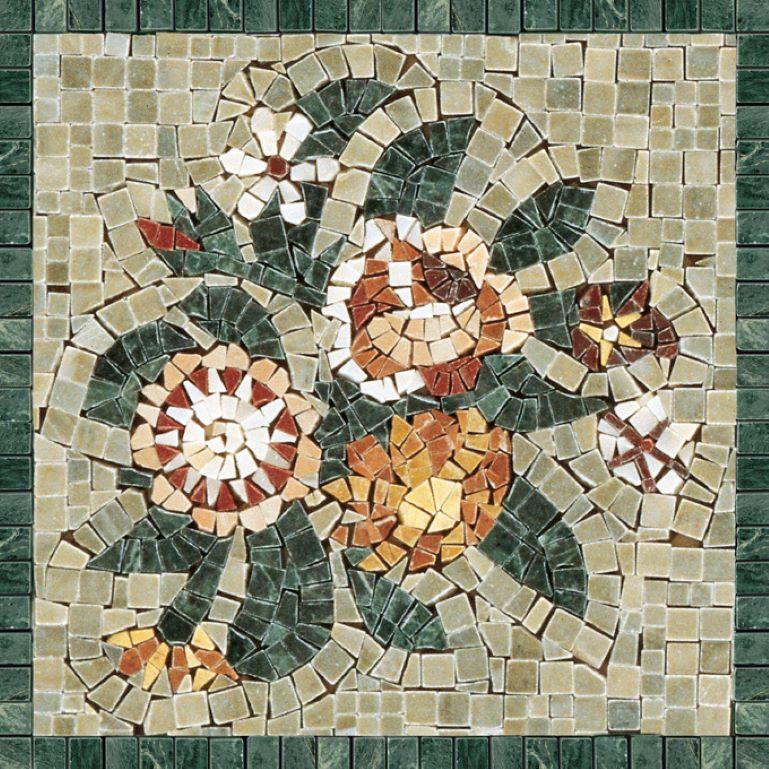 Classical Roman Handmade Artistic Marble Mosaic Rug Dimension and Colors Customizable For Sale