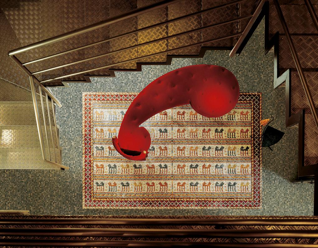Handgefertigter handgefertigter Kunstmarmor-Mosaik-Teppich, Abmessungen und Farben anpassbar (Italienisch) im Angebot
